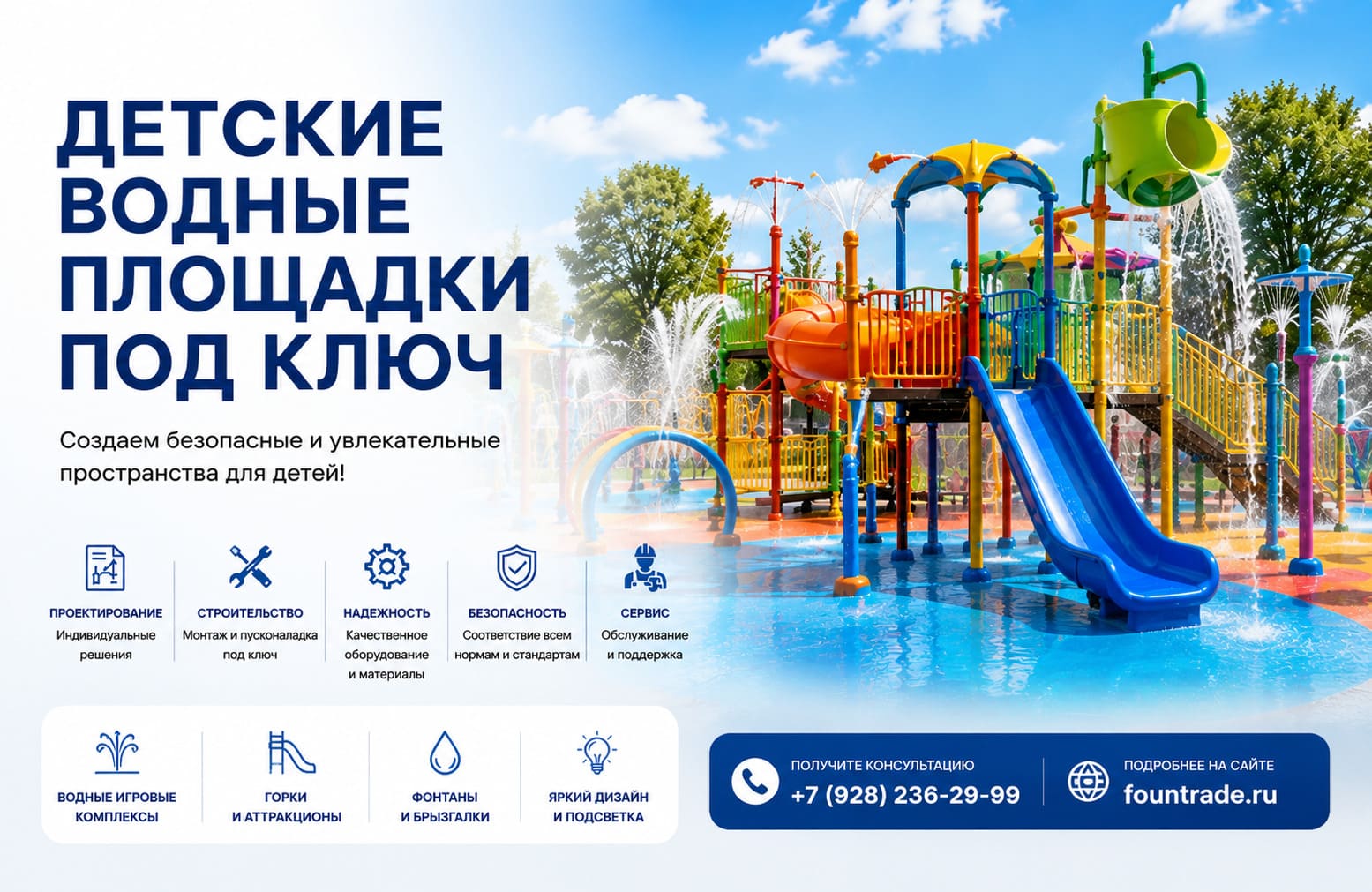 Детские водные площадки под ключ 1 Детские водные площадки под ключ
