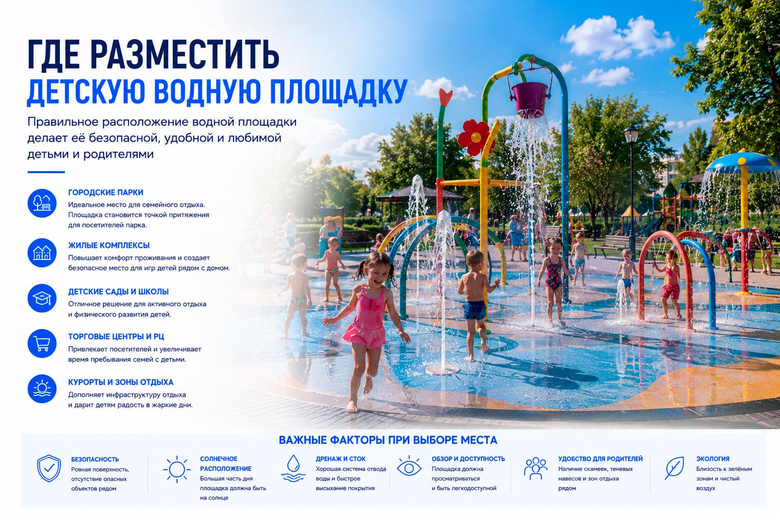 Где разместить детскую водную площадку 2 Где разместить детскую водную площадку