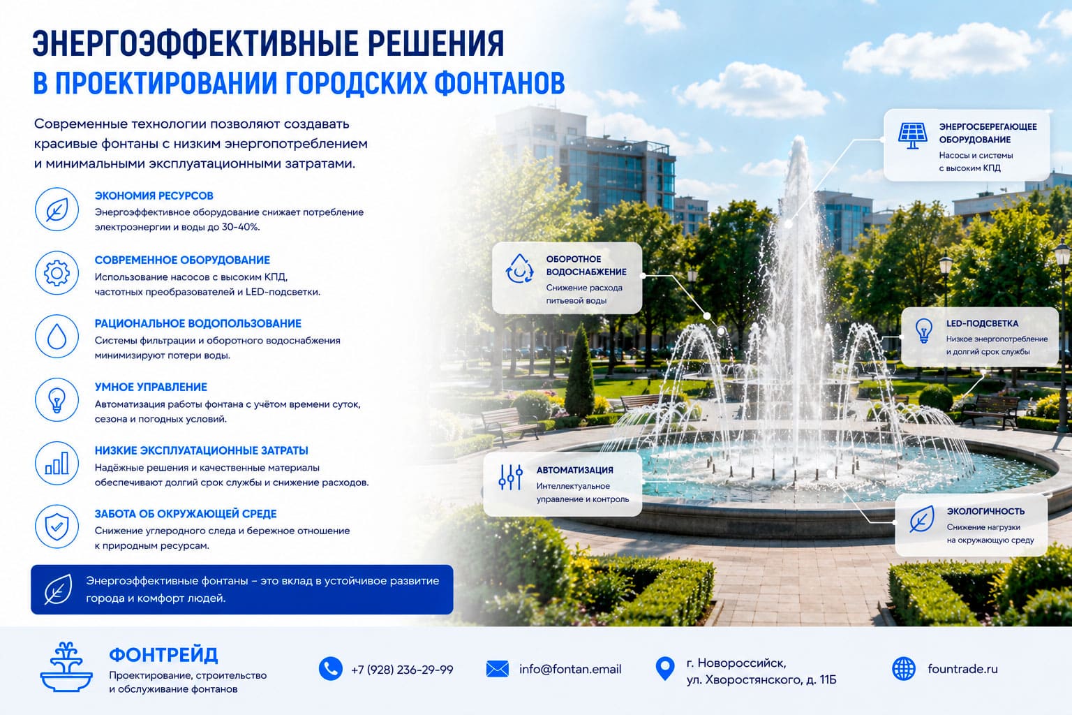 Энергоэффективные решения в проектировании городских фонтанов 1 Энергоэффективные решения в проектировании городских фонтанов