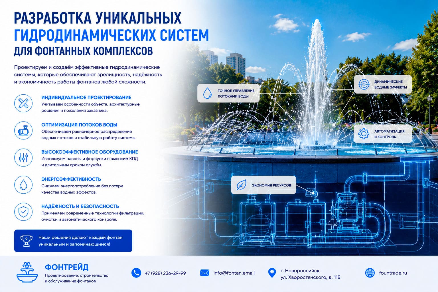 Разработка гидродинамических систем для фонтанных комплексов 1 Разработка гидродинамических систем для фонтанных комплексов