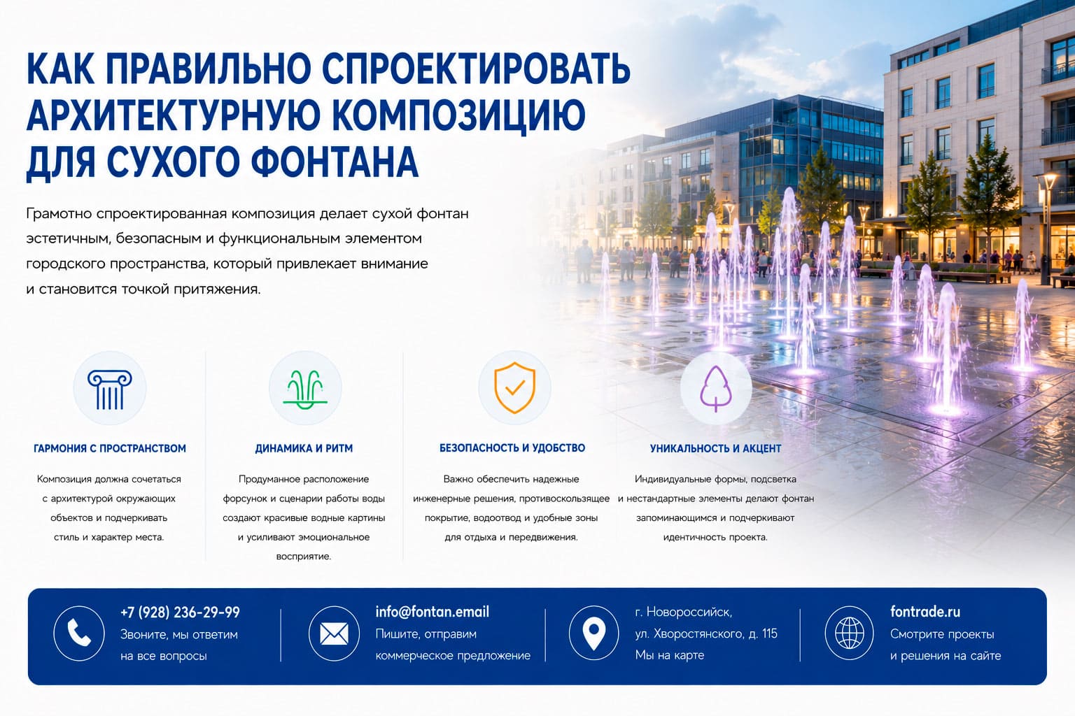 Как правильно спроектировать архитектурную композицию для сухого фонтана 1 Как правильно спроектировать архитектурную композицию для сухого фонтана