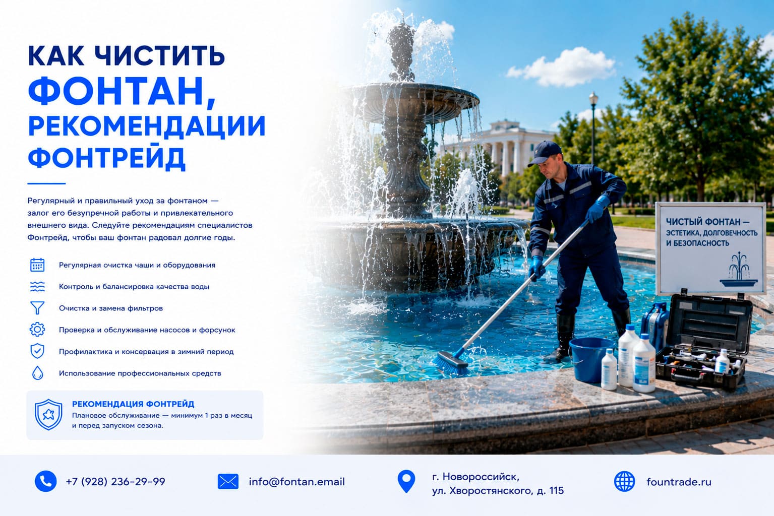 Как чистить фонтан, рекомендации Фонтрейд 1 Как чистить фонтан, рекомендации Фонтрейд