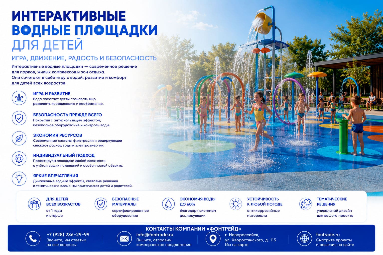 Интерактивные водные площадки для детей 2 Интерактивные водные площадки для детей