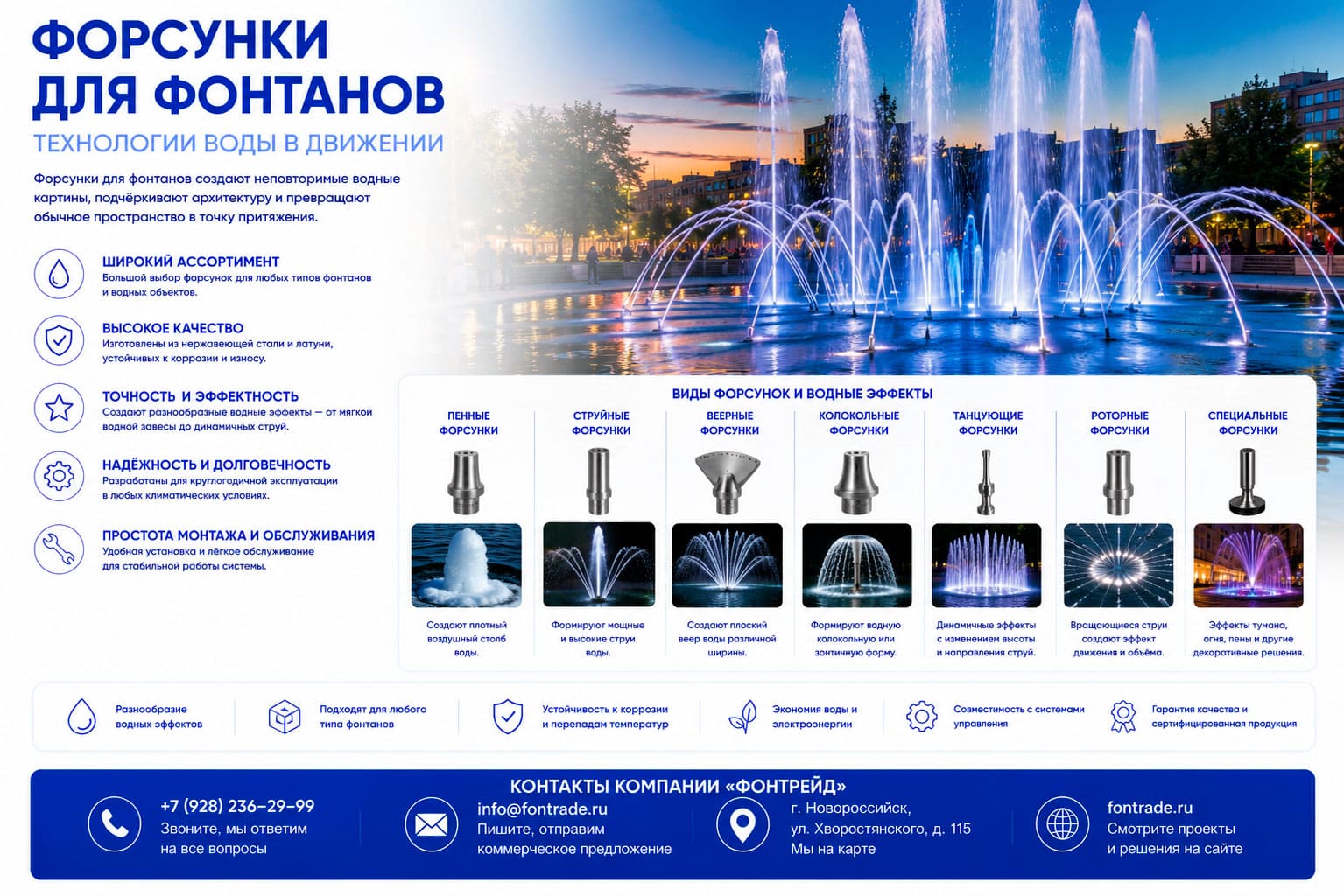 Форсунки для фонтанов 1 Форсунки для фонтанов