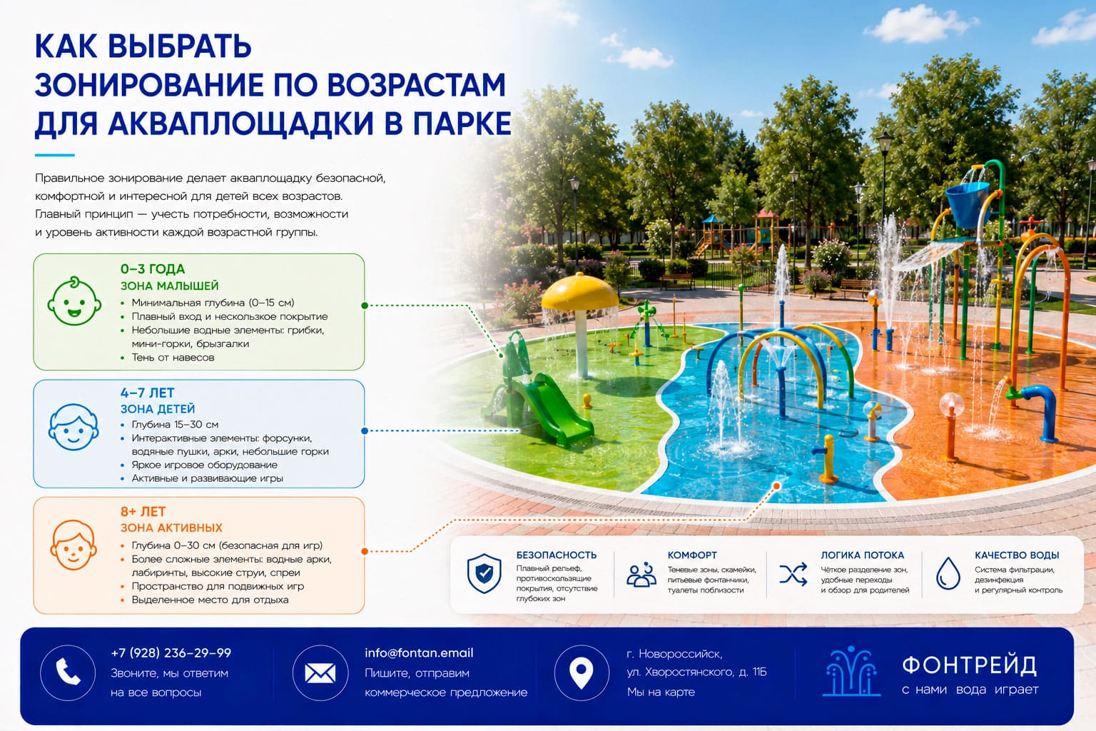 Как выбрать зонирование по возрастам для акваплощадки в парке 2 Как выбрать зонирование по возрастам для акваплощадки в парке