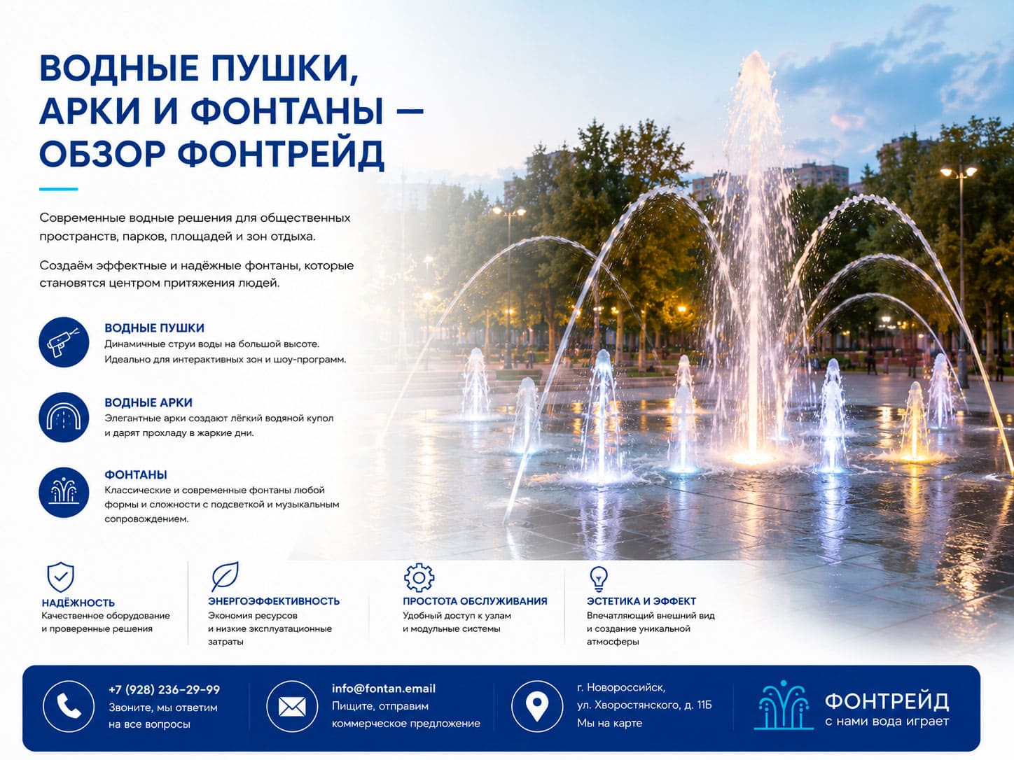 Водные пушки, арки и фонтаны — обзор Фонтрейд 2 Водные пушки, арки и фонтаны — обзор Фонтрейд