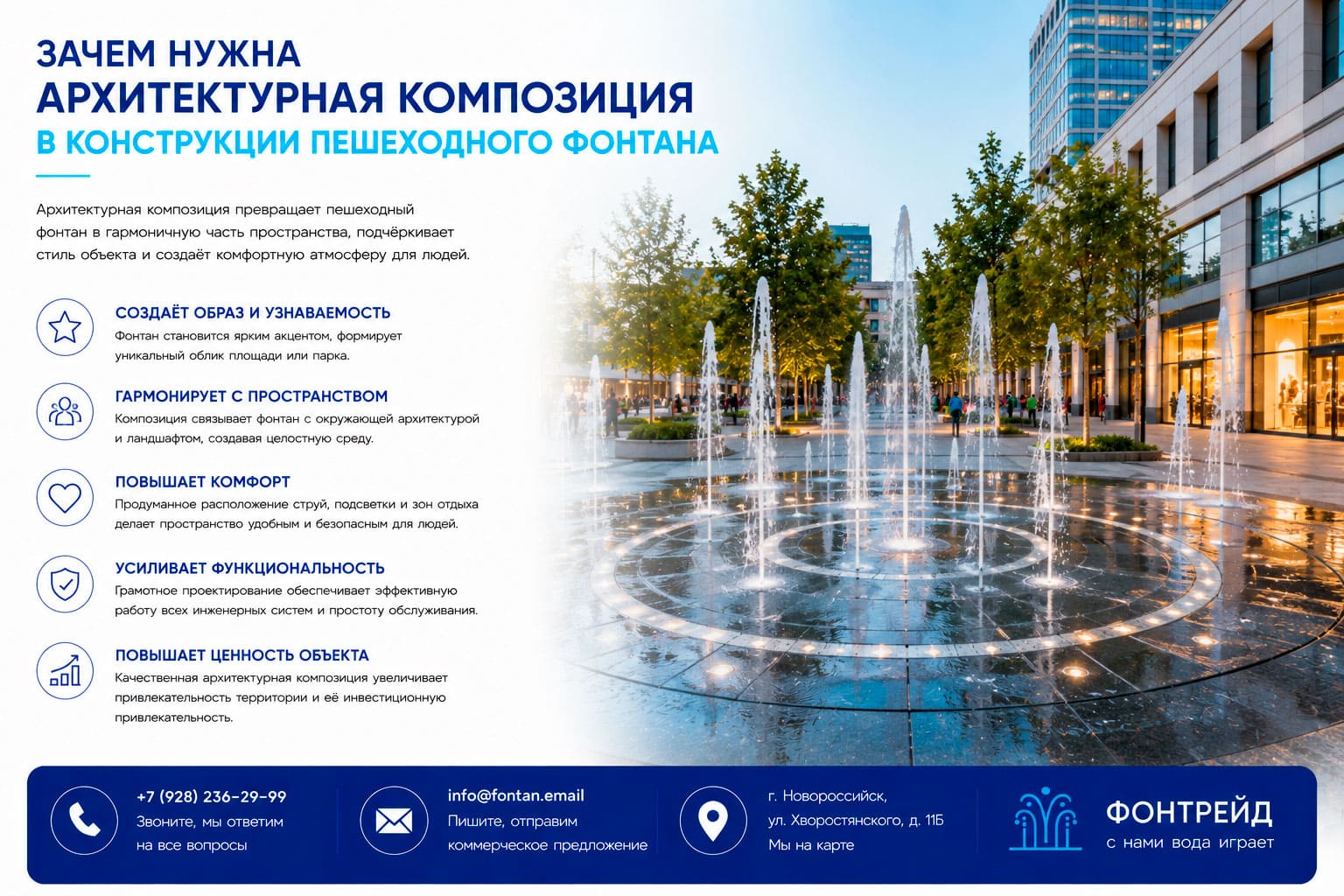 Зачем нужна архитектурная композиция в конструкции пешеходного фонтана 2 Зачем нужна архитектурная композиция в конструкции пешеходного фонтана