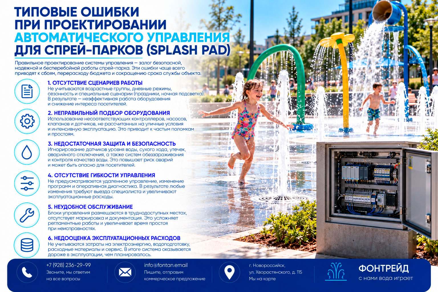 Типовые ошибки при проектировании автоматического управления для спрей-парков (splash pad) 2 Типовые ошибки при проектировании автоматического управления для спрей-парков (splash pad)