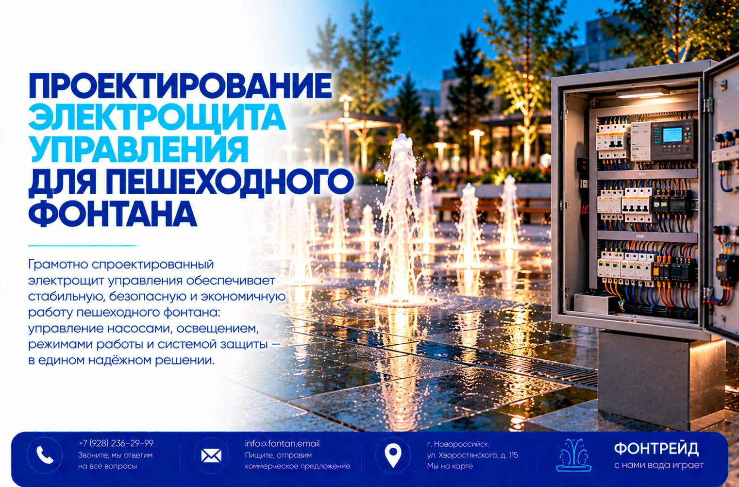 Проектирование электрощита управления для пешеходного фонтана 1 Проектирование электрощита управления для пешеходного фонтана