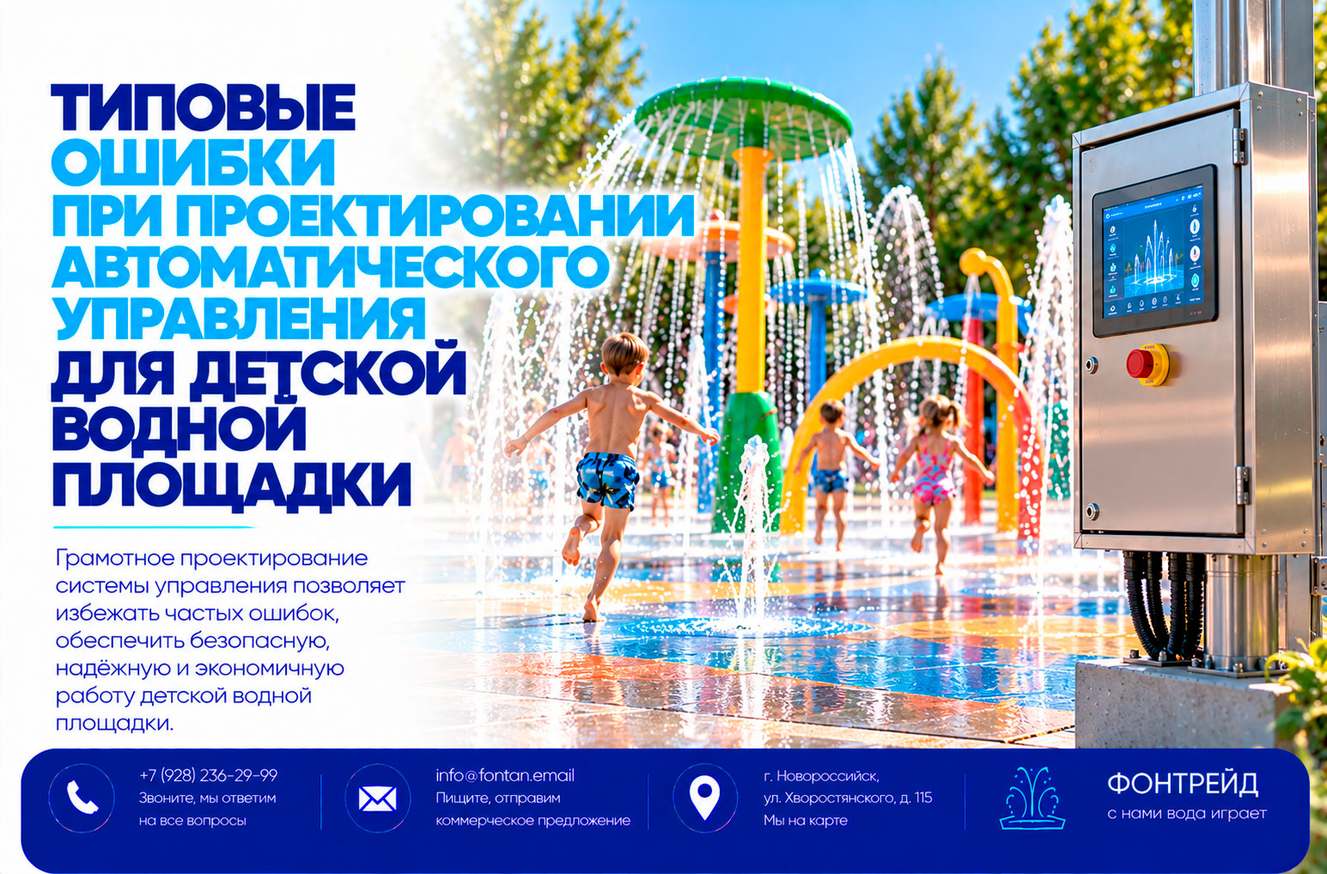 Типовые ошибки при проектировании автоматического управления для детской водной площадки 2 Типовые ошибки при проектировании автоматического управления для детской водной площадки